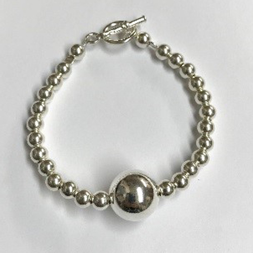sterling silver beaded bracelet