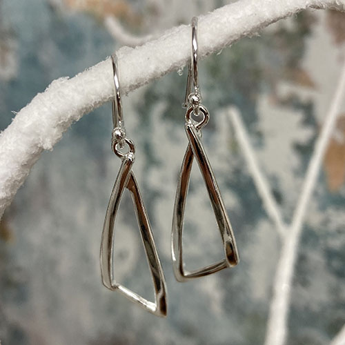 Sterling silver open drop hook earrings - AhDors
